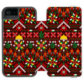 パレスティナータトレ伝統的ス刺繍 INCIPIO iPhoneウォレットケース (フォリオ Open)