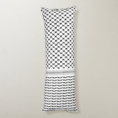 パレスティナ伝統的クフィヤフォーク八田パターン ボディピロー (裏面 (縦))