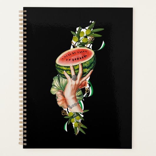 パレスティナ伝統的マップのパレスチナの要素 プランナー手帳 (正面)