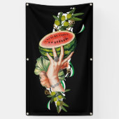 パレスティナ伝統的マップのパレスチナの要素 横断幕 (縦)