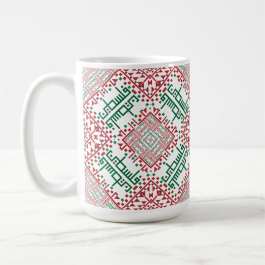 パレスティナ刺繍タスリーズパターン コーヒーマグカップ (左)