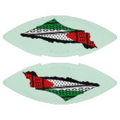 パレスティナ国旗とケフィヨンパターンの地図 アメリカンフットボール (パネル)