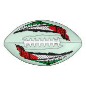 パレスティナ国旗とケフィヨンパターンの地図 アメリカンフットボール (正面)