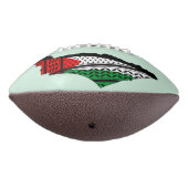 パレスティナ国旗とケフィヨンパターンの地図 アメリカンフットボール (回転270)