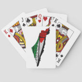 パレスティナ国旗とケフィヨンパターンの地図 トランプ (裏面)