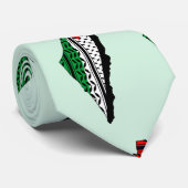 パレスティナ国旗とケフィヨンパターンの地図 ネクタイ (ロール)