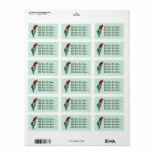 パレスティナ国旗とケフィヨンパターンの地図 ラベル (フルシート)