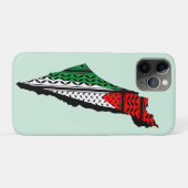 パレスティナ国旗とケフィヨンパターンの地図 Case-Mate iPhoneケース (裏面(横))