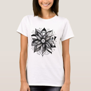 パレスティナ国旗の花、フリーパレスティナ、花 Tシャツ