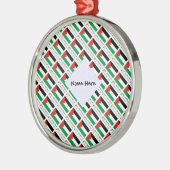 パレスティナ国旗の黒人専用 メタルオーナメント (左)