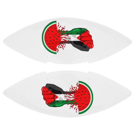 パレスティナ抵抗拳でスイカのシンボル アメリカンフットボール (パネル)