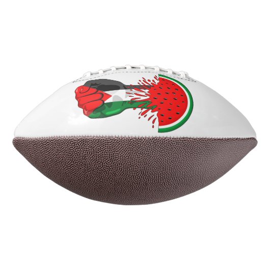 パレスティナ抵抗拳でスイカのシンボル アメリカンフットボール (回転90)