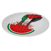 パレスティナ抵抗拳でスイカのシンボル カッティングボード (角)
