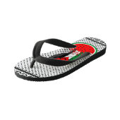 パレスティナ抵抗拳でスイカのシンボル キッズビーチサンダル (アングル)