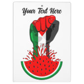 パレスティナ抵抗拳でスイカのシンボル クリップボード (裏面)