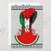 パレスティナ抵抗拳でスイカのシンボル シーズンカード (正面/裏面)