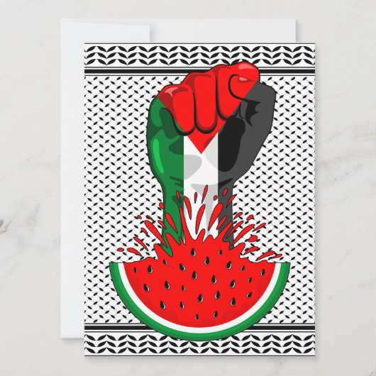 パレスティナ抵抗拳でスイカのシンボル シーズンカード (正面)