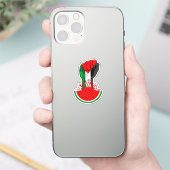 パレスティナ抵抗拳でスイカのシンボル シール (スマートフォン)