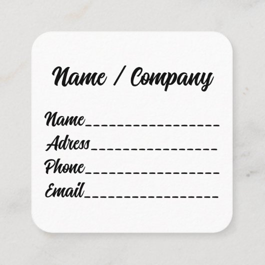 パレスティナ抵抗拳でスイカのシンボル スクエア名刺 (裏面)