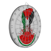 パレスティナ抵抗拳でスイカのシンボル ダーツボード (正面左)