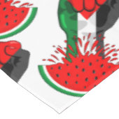 パレスティナ抵抗拳でスイカのシンボル テーブルクロス (アングル)