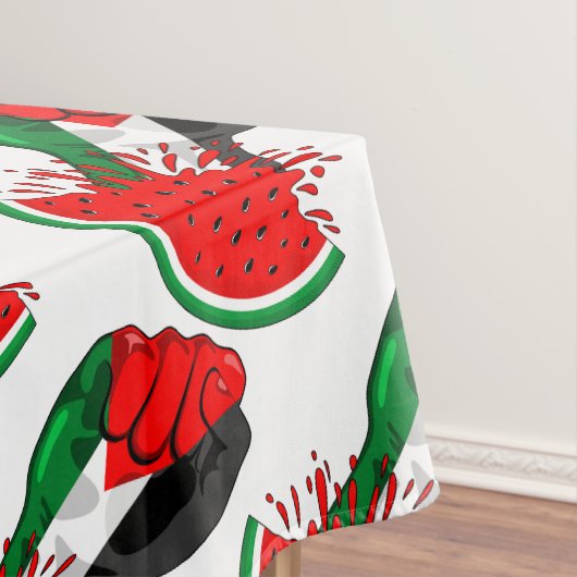パレスティナ抵抗拳でスイカのシンボル テーブルクロス (インサイチュ)