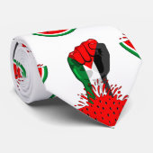パレスティナ抵抗拳でスイカのシンボル ネクタイ (ロール)