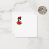 パレスティナ抵抗拳でスイカのシンボル ノートカード (正面/裏面インサイチュ)