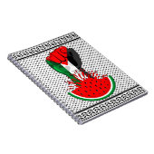 パレスティナ抵抗拳でスイカのシンボル ノートブック (右側)