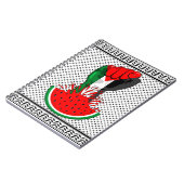 パレスティナ抵抗拳でスイカのシンボル ノートブック (左側)