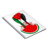 パレスティナ抵抗拳でスイカのシンボル ノートブック (右側)