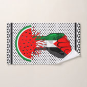 パレスティナ抵抗拳でスイカのシンボル バスタオルセット (ハンドタオル)