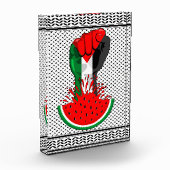 パレスティナ抵抗拳でスイカのシンボル フォトブロック (左)