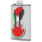 パレスティナ抵抗拳でスイカのシンボル フラスク (左)