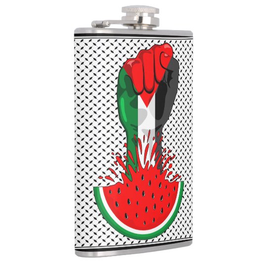 パレスティナ抵抗拳でスイカのシンボル フラスク (右)