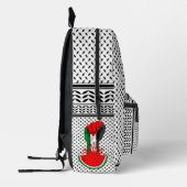 パレスティナ抵抗拳でスイカのシンボル プリントバックパック (左)