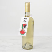 パレスティナ抵抗拳でスイカのシンボル ボトルネックタグ (アングル)