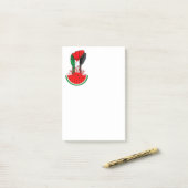 パレスティナ抵抗拳でスイカのシンボル ポストイット (デスク上)