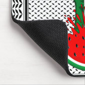 パレスティナ抵抗拳でスイカのシンボル マウスパッド (コーナー)