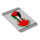 パレスティナ抵抗拳でスイカのシンボル マグネット (右側)