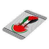 パレスティナ抵抗拳でスイカのシンボル マグネット (左側)