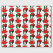 パレスティナ抵抗拳でスイカのシンボル ラッピングペーパー (フラット)