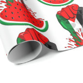 パレスティナ抵抗拳でスイカのシンボル ラッピングペーパー (ロールコーナー)