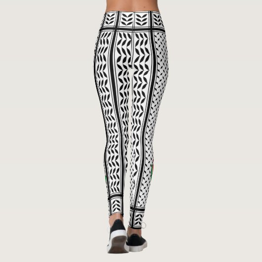 パレスティナ抵抗拳でスイカのシンボル レギンス (裏面)