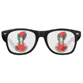パレスティナ抵抗拳でスイカのシンボル レトロサングラス (正面)