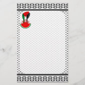 パレスティナ抵抗拳でスイカのシンボル 便箋 (正面)