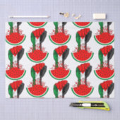 パレスティナ抵抗拳でスイカのシンボル 薄葉紙 (クラフト)