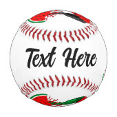 パレスティナ抵抗拳でスイカのシンボル 野球ボール (裏面)