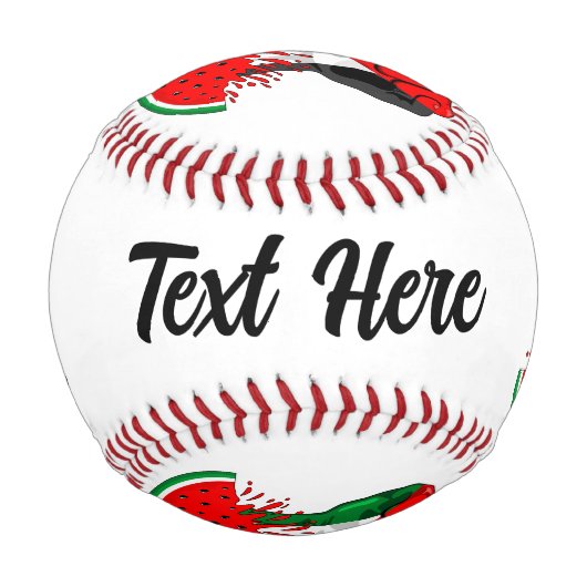 パレスティナ抵抗拳でスイカのシンボル 野球ボール (正面)