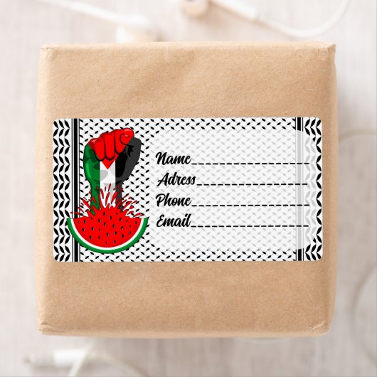 パレスティナ抵抗拳でスイカ ラベル (インサイチュ)